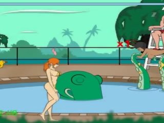 Tentacul monstru molests femei la piscina - complet 2