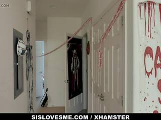 Sislovesme - enticing costumed stepsis berbat kapalı onu creepy adım