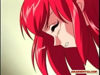 Ruiva hentai querido apanhada e cutucou tudo buraco por tentáculos c