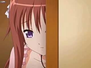 Anime chicks tasting long dick