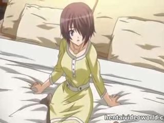 Desirable busty anime beauty banged