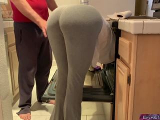 Stepmom is desiring and stuck in the oven, x rated film e9