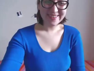 Provocant brunette en lunettes webcam, gratuit porno c3